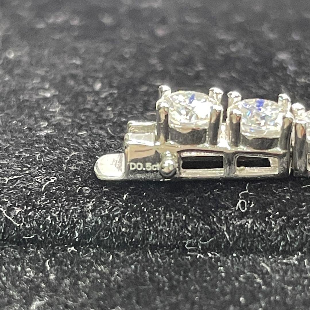 【1点限り】モアサナイトブレスレット 5ミリ 17cm　【5BS17】